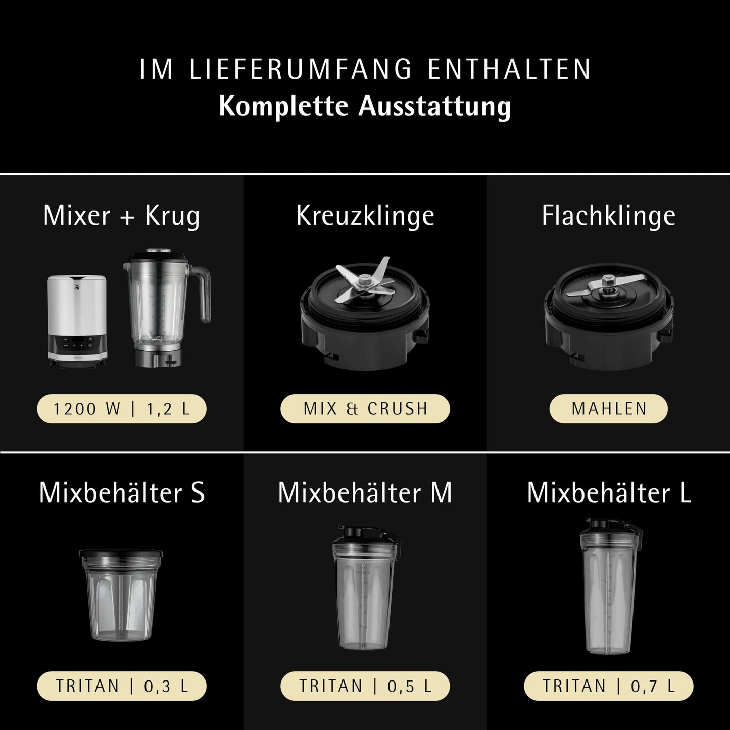 WMF Kult Pro Multifunktionsmixer 30000 U/min, Smoothie Maker